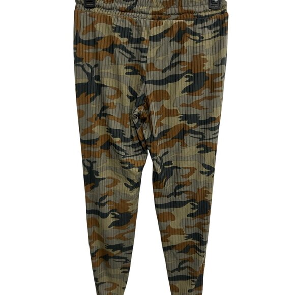 Hot Kiss Elastic Waist Drawstring Casual Camo Ribbed Jogger Pants Sz Large Comfy - Picture 2 of 11
